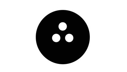 Black and white egg-shaped sewing buttons and round plastic fashion objects illustration vector collection