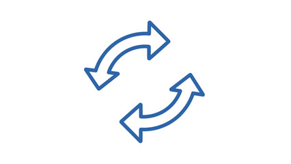 Circular Arrows: A simple yet effective visual representation of the concept of continuous cycles, repetition, or interaction, portrayed through two arrows looping around each other. 
