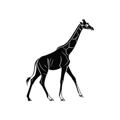 Elegant Giraffe Silhouette Illustration