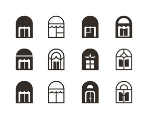 Luxury Boutique Logos. Luxury boutique. Icon set. Set Logo of lu