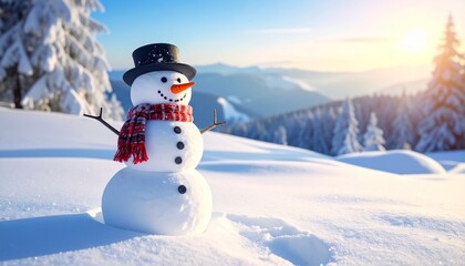 Obraz premium snowman in the snow