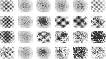 Set of black dust isolated on transparent background concept design, flying sand, black particles, abstract powder, flying on gray checkered surface, dirt or soot, black splash and splatter of dirt