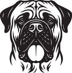 lovely bullmastiff dog portrait