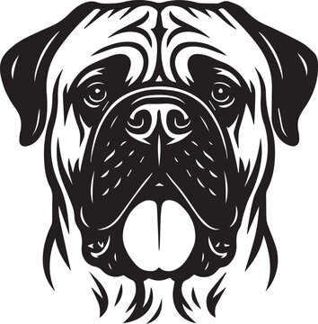 lovely bullmastiff dog portrait