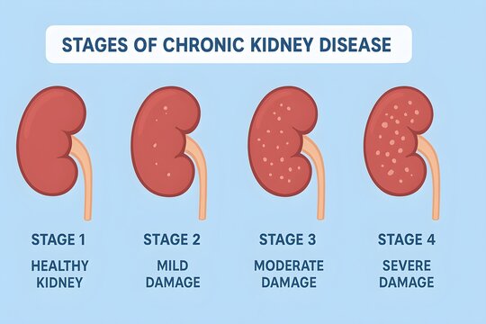 Stages of chronic kidney disease explained visualy 