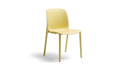 Fototapeta premium Modern yellow chair with sleek design and minimalist style for home or office