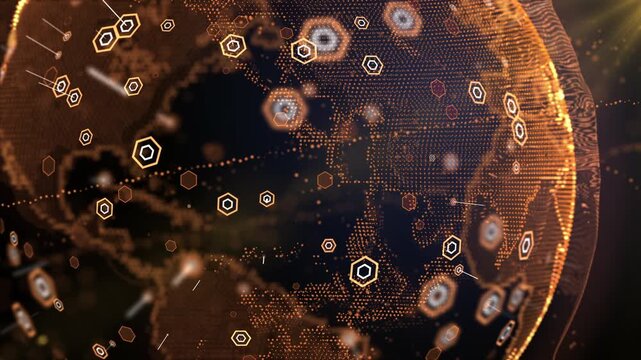 Video footage symbolizing global interconnectedness, in high definition and 4K.