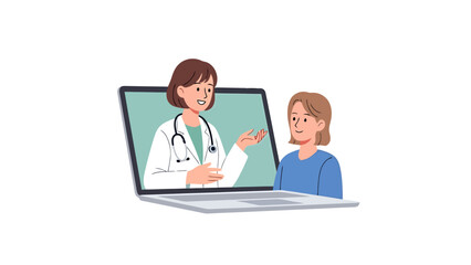 Fototapeta premium Healthcare Professional Counseling a Patient in a Modern Clinic