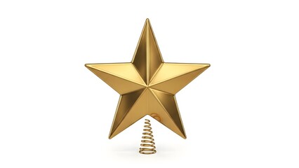 Obraz premium golden star on white background