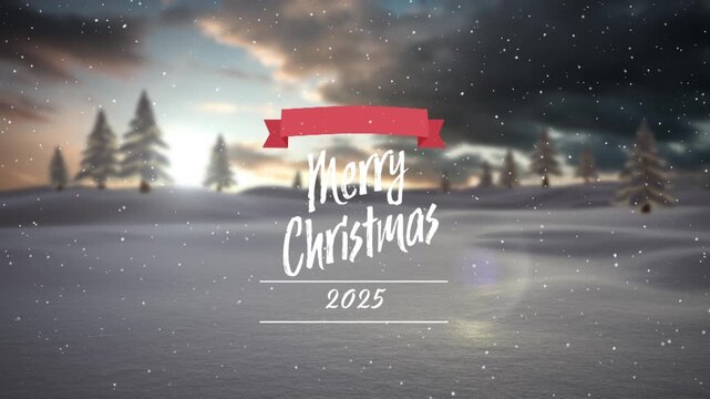 Merry Christmas 2025 Animation only with SFX, 4K, royalty free sounds