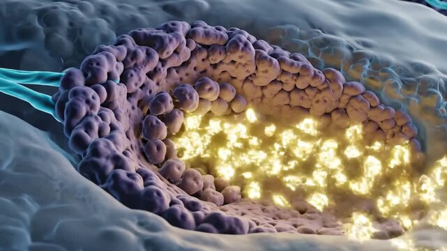 Microscopic view of cellular structures and mechanotransduction processes