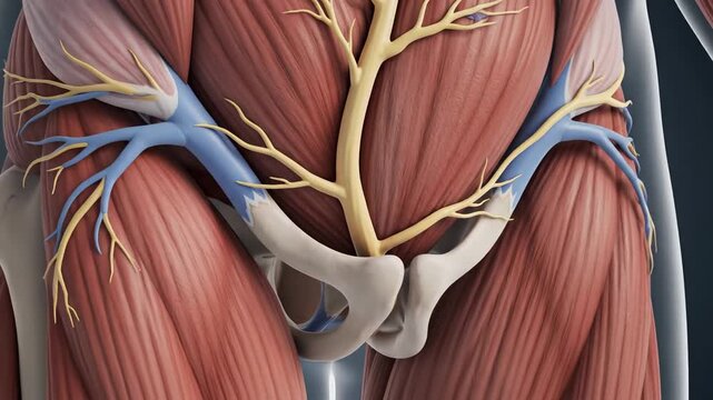 Anatomical Animation: Camera Travels Along the Iliohypogastric Nerve