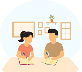 writing activate relax indoor lifestyle flat symbol illustration design