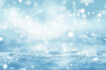 Obraz premium Winter snow background with soft bokeh light effect