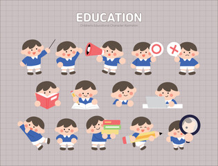 남자아이 교육 캐릭터 일러스트 모음
