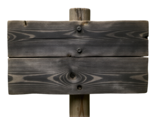 A simple wooden sign with a clean white background, ideal for use in presentations, events or as a decorative element. transparent background