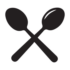 Spoon and fork kitchen utensils on a white background vector illustration