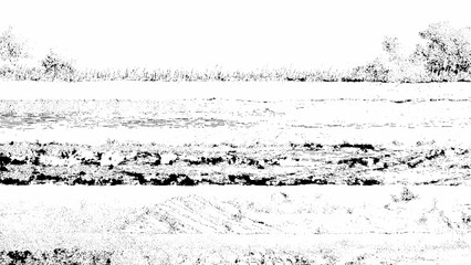 Scenic winter landscape with snowcovered ground and distant trees © Ageless Artistry