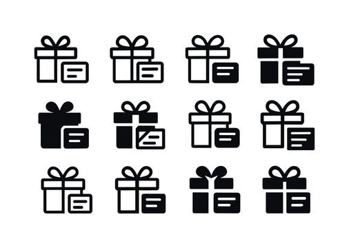 Bonus Check Logos. Bonus check. Icon set. Set Logo of bonus chec