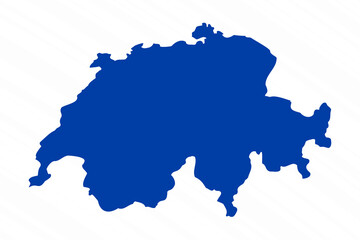 Abstract Blue Switzerland Simple Map