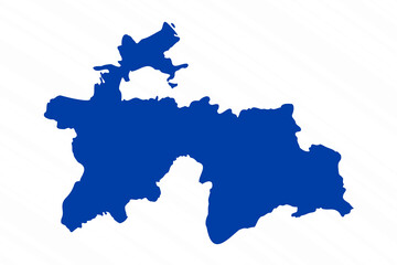 Abstract Blue Tajikistan Simple Map