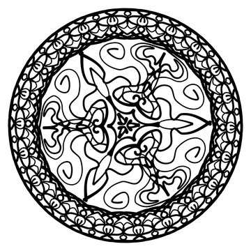 Adult Mandala Colouring Book No.3.Madala coloring book for adults focused on stress relief and mindful creativeity