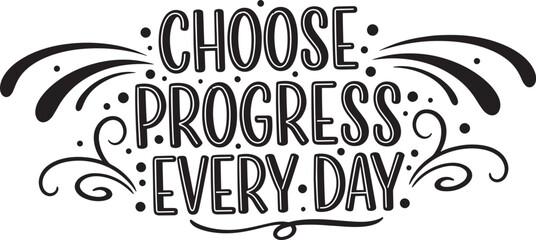 Motivational Quote Typography T-Shirt Design on White Background