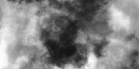 Abstract black smoke steam moves on a white background . The concept of aromatherapy.  Grunge black grey old background in distressed vintage design. white cloud and black sky textured background .