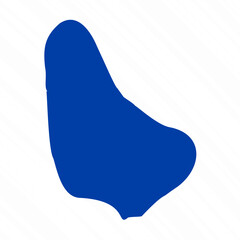 Abstract Blue Barbados Simple Map