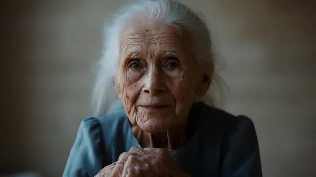 Woman aging process from childhood to old age