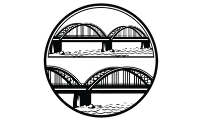bridge icon vector png design bundle