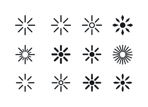 Positive Icon Variations. Positivity. Icon set. Set Logo of posi