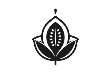 micro seed pod with accent line icon