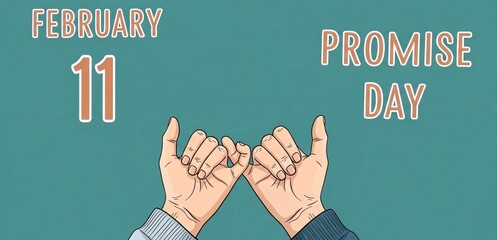 Promise day celebration on february 11 with hands together