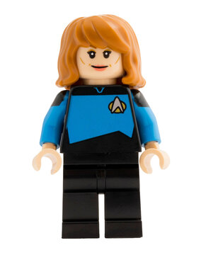 Dortmund - Deutschland 13. Dezember 2025 - Lego Figur Beverly Crusher der Enterprise