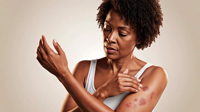 Variety Of Women Experiencing Itchy Skin Reactions Demonstrating Allergies and Skin Conditions