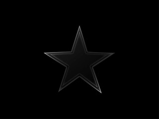 Obraz premium glass effect star icon vector