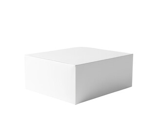 Naklejka premium A simple white box sitting on a plain white background