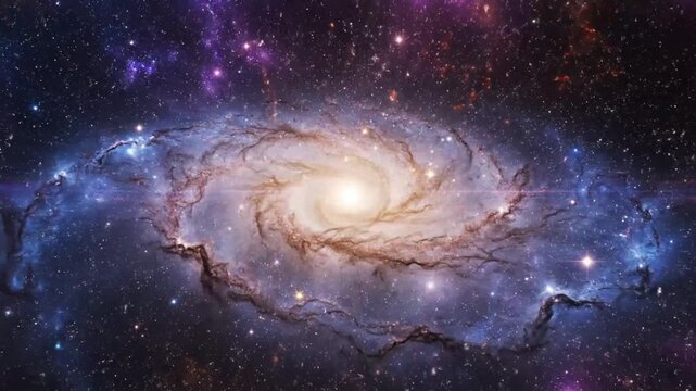 Majestic cosmic swirl amidst stardust nebulas