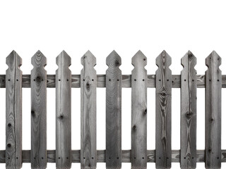 Fototapeta premium A close up of a wooden fence on a white background, useful for interior design or DIY projects
