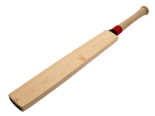 A classic wooden baseball bat with a red handle, ideal for sports and outdoor activities