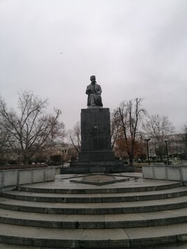 Belgrade, Serbia - 12, 12, 2025 monument to Vuk Karadzic