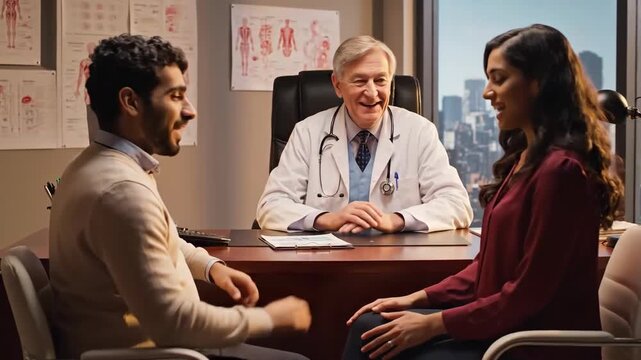 Professional Medical Consultation Between Doctor and Patient in Hospital Office