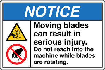 Fototapeta premium Safety Sign Signage NOTICE Mo...