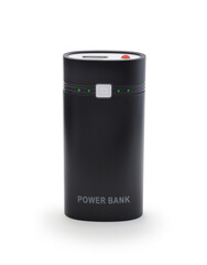 Portable powerbank isolated on a white background.