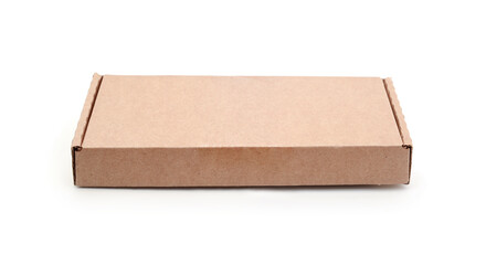Cardboard box isolated on white.