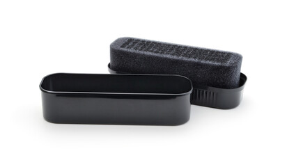 Shoe cleaning sponge isolated on white.
