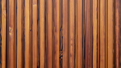 Brown wooden wall with vertical planks and natural grain
