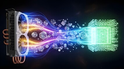 Hybrid Quantum-Classical Computing Architecture: GPU and Qubit Core Data Synergy