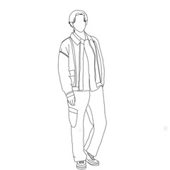 vector illustration of a fashion model